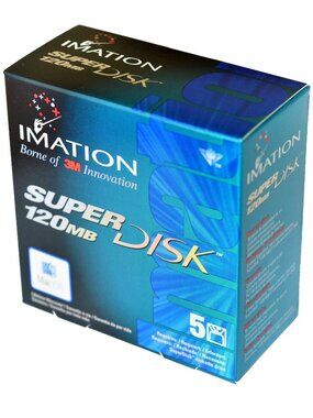 NEW Imation Super Disk Apple Mac OS 120mb 1998 (5-PACK) SuperDisk 120MB MAC
